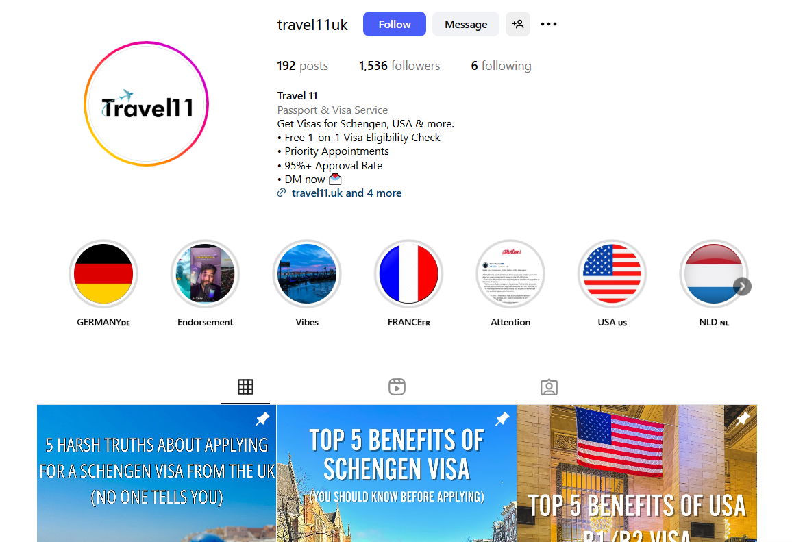 Follow us on Instagram @travel11uk