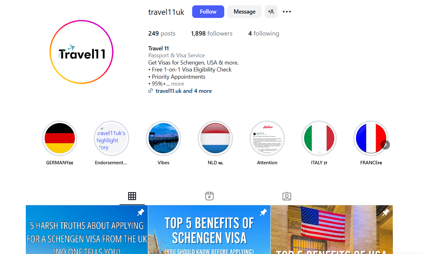 Follow us on Instagram @travel11uk